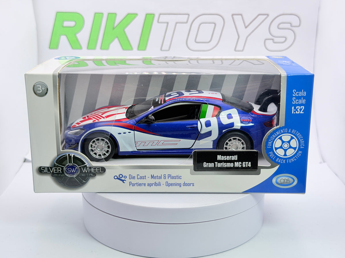 Maserati GT MC GT4 Silver Wheel 1/32 Blu