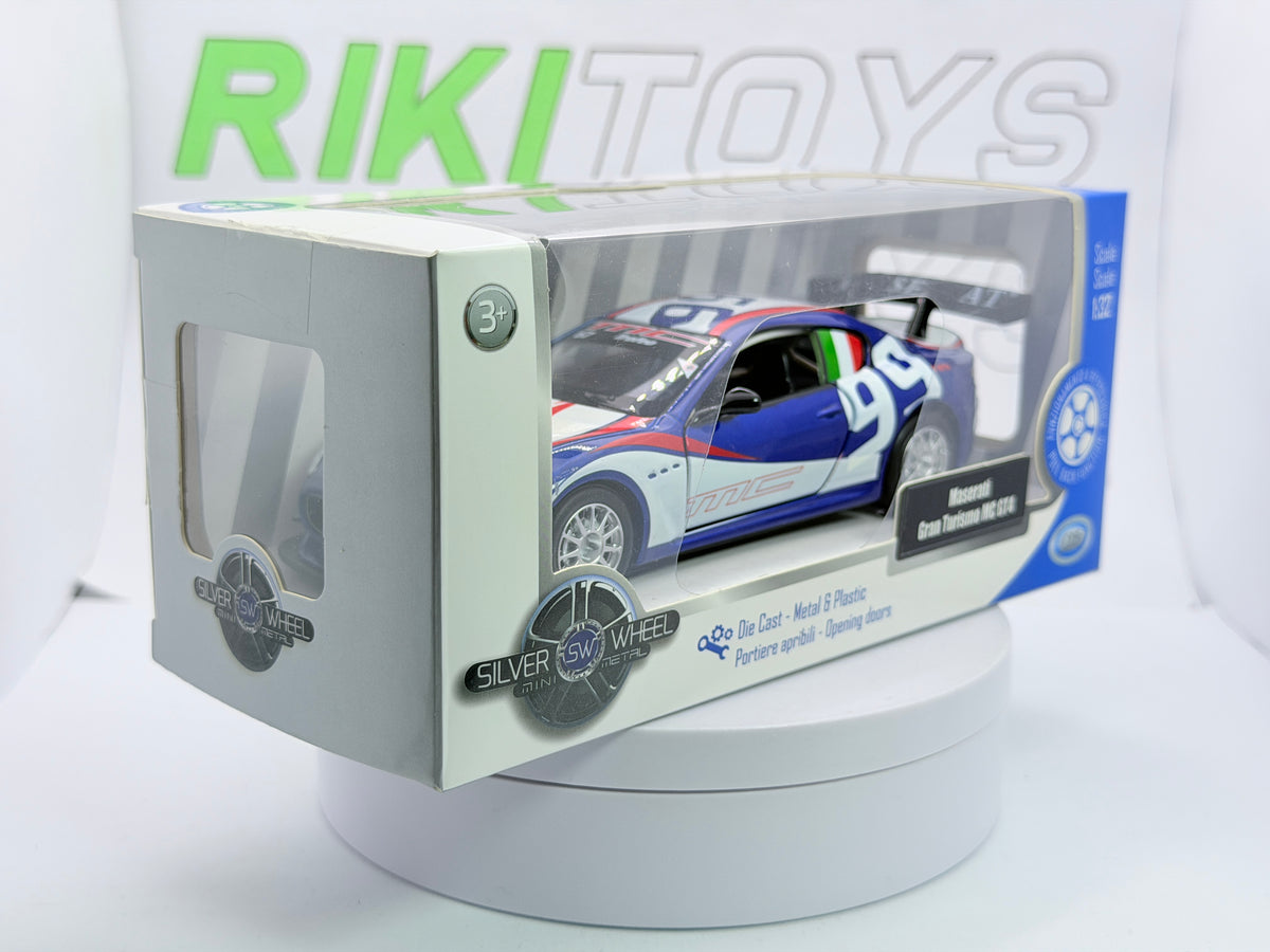Maserati GT MC GT4 Silver Wheel 1/32 Blu