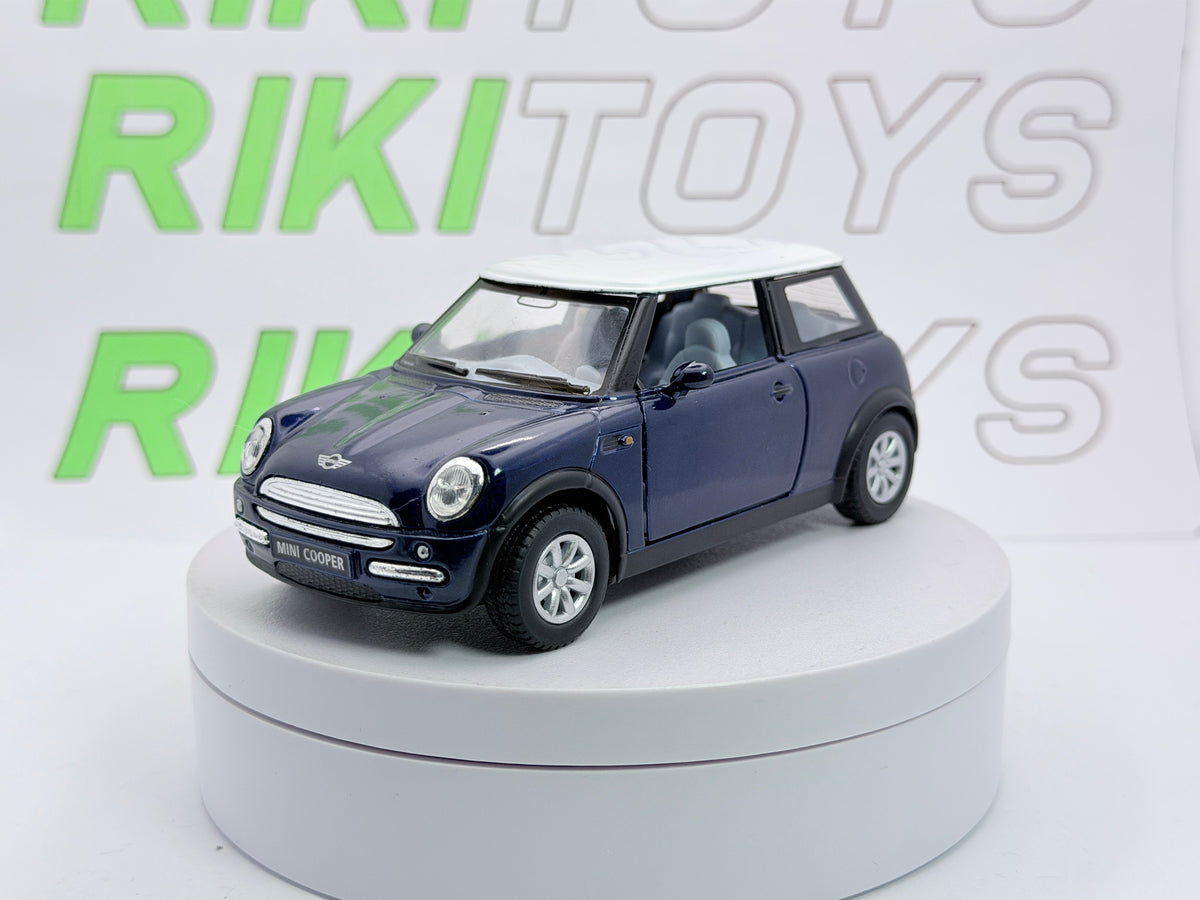 Mini Cooper Kinsmart 1/28 Blu metallizzato