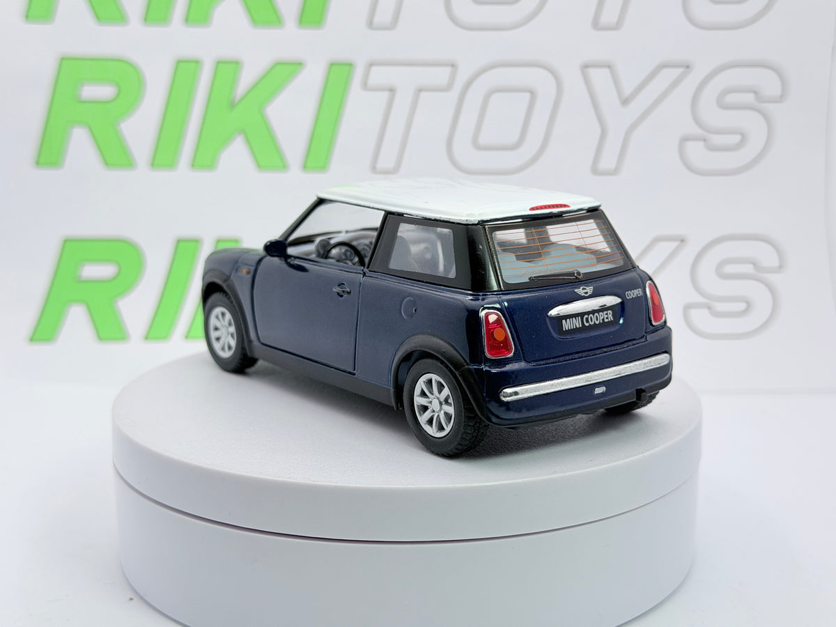 Mini Cooper Kinsmart 1/28 Blu metallizzato