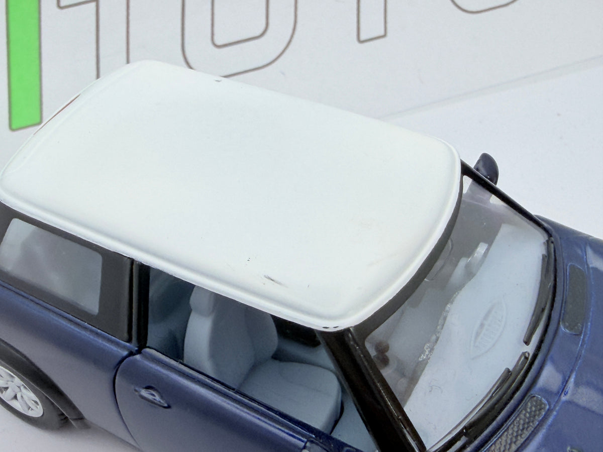 Mini Cooper Kinsmart 1/28 Blu metallizzato
