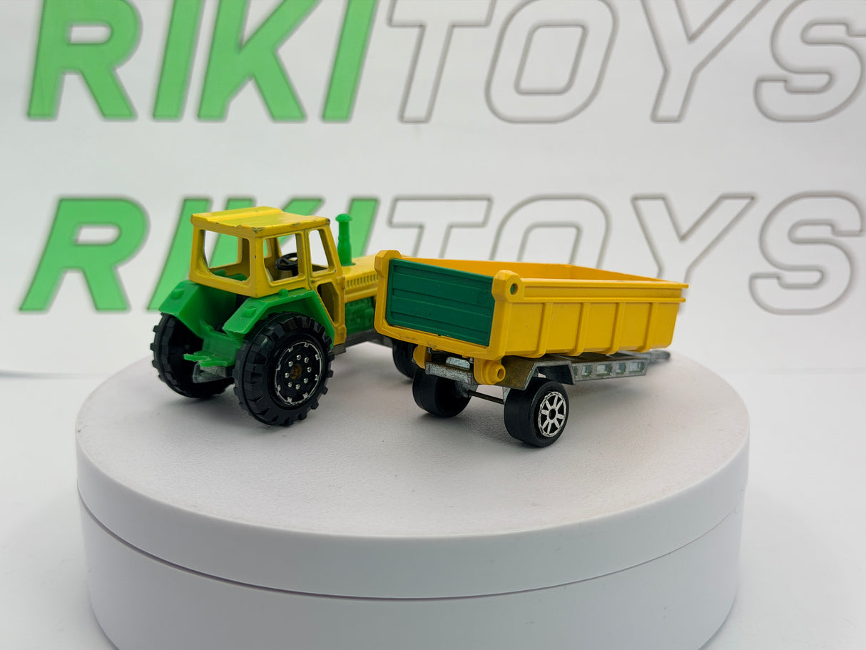 Trattore c/rimorchio Majorette 1/57 Giallo