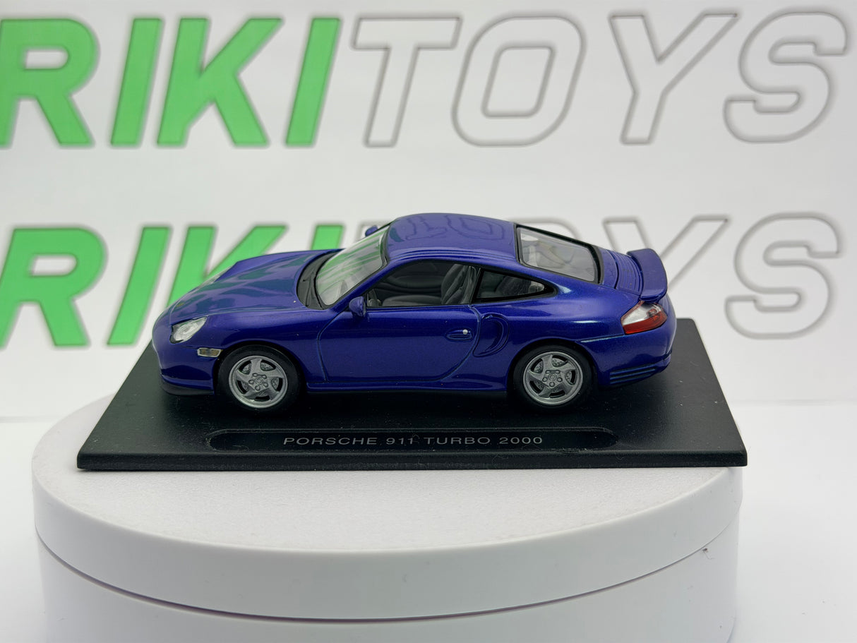 Porsche 911 Turbo Edicola 1/43 Blu Metallizzato 2000