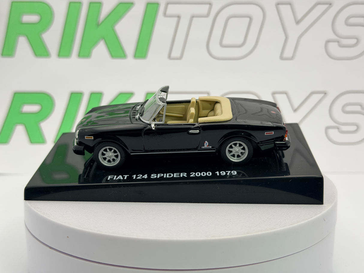 Fiat 124 Spider 2000 Edicola 1/43 Nero 1979