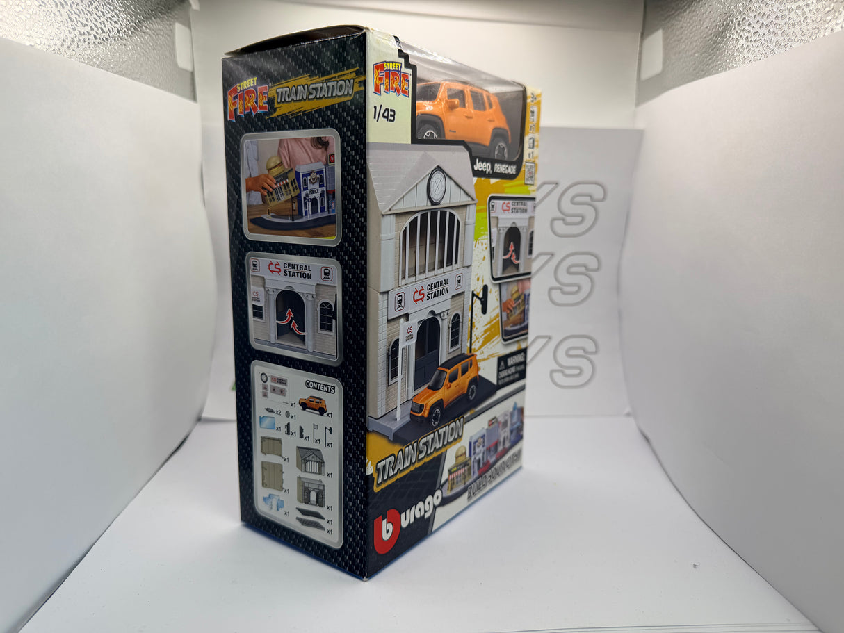 SET Jeep Renegade Burago build your city 1/43 Arancione