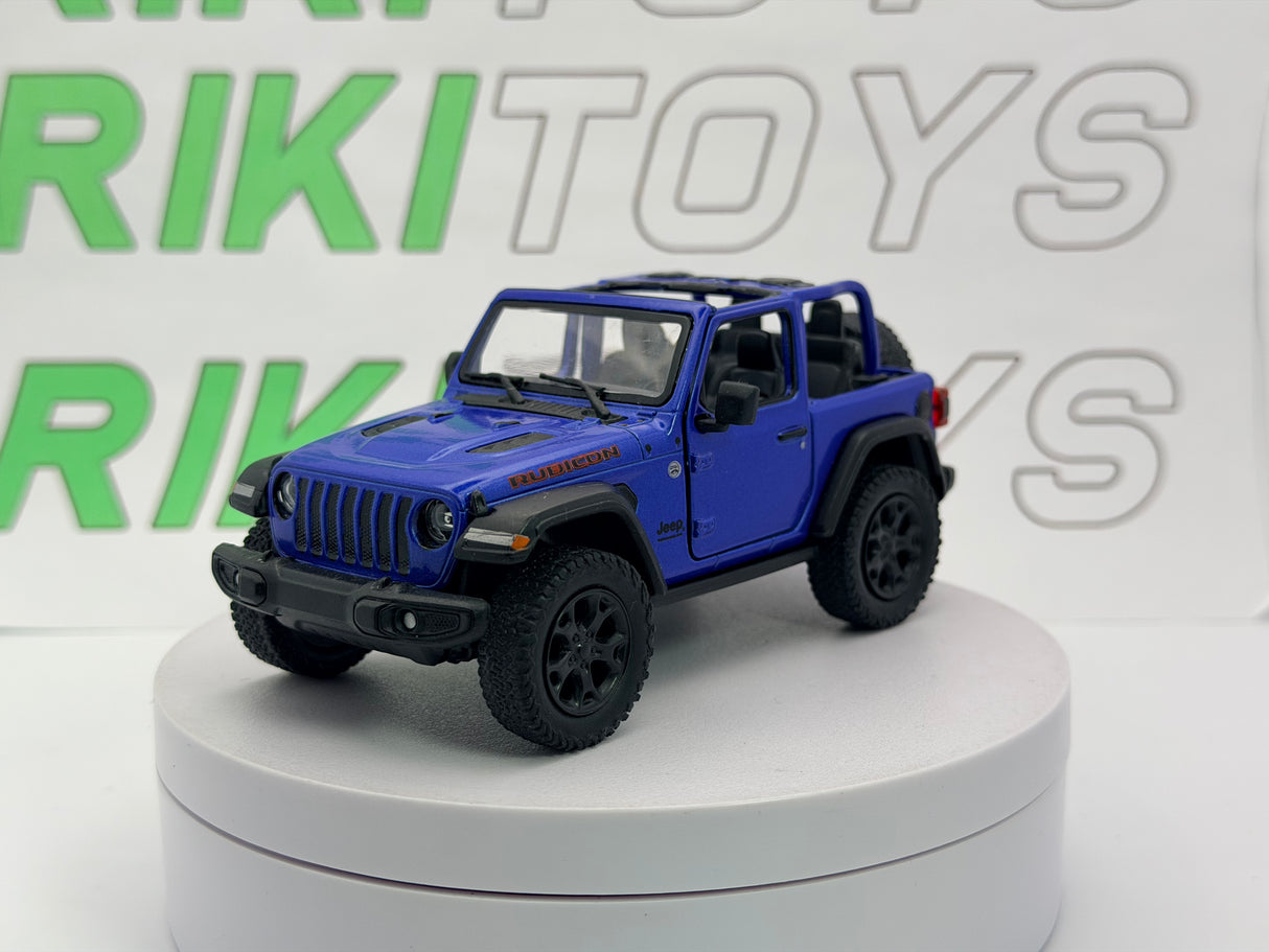 Jeep Wrangler Kinsmart 1/34 Blu metallizzato 2018