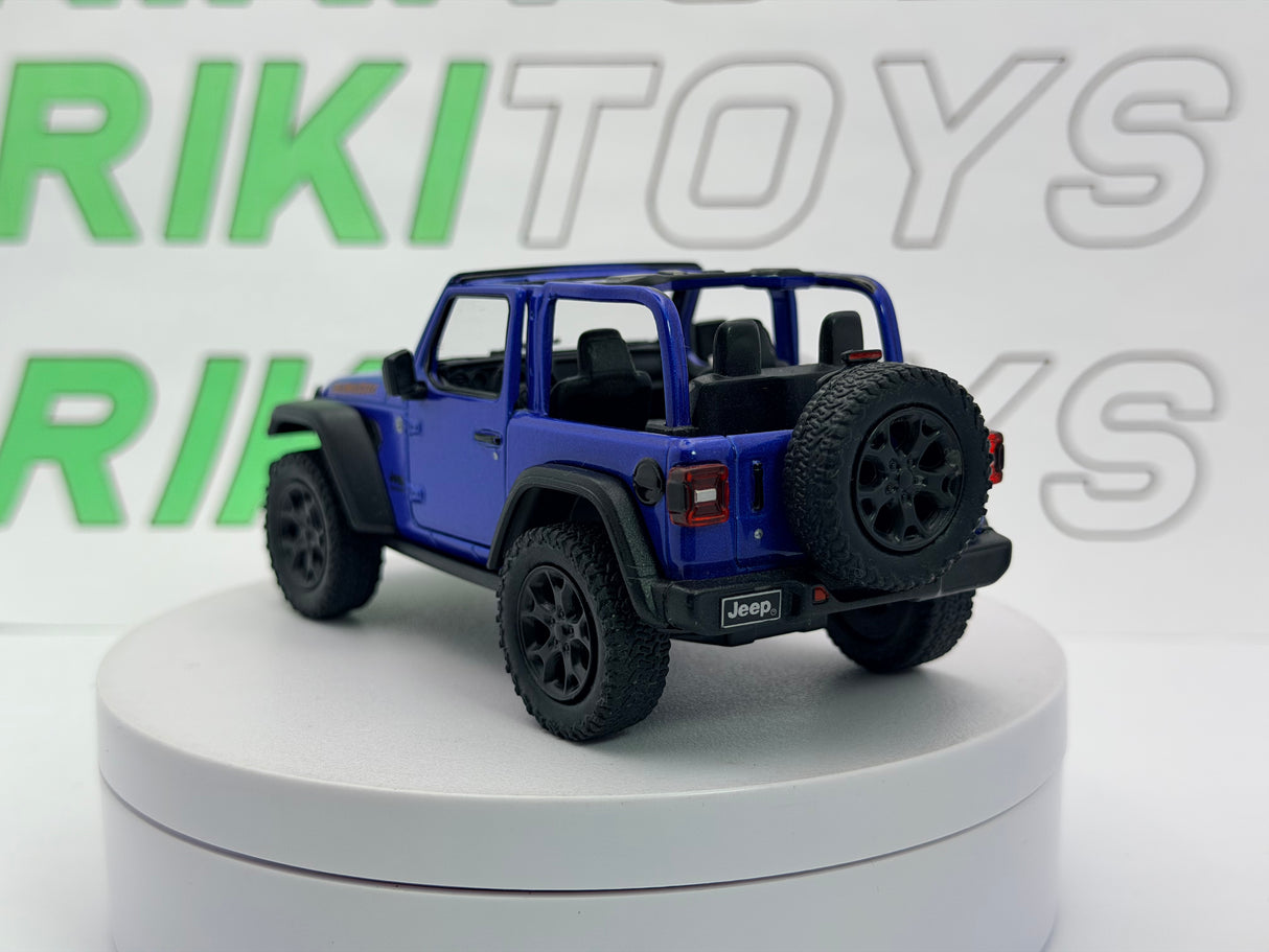 Jeep Wrangler Kinsmart 1/34 Blu metallizzato 2018