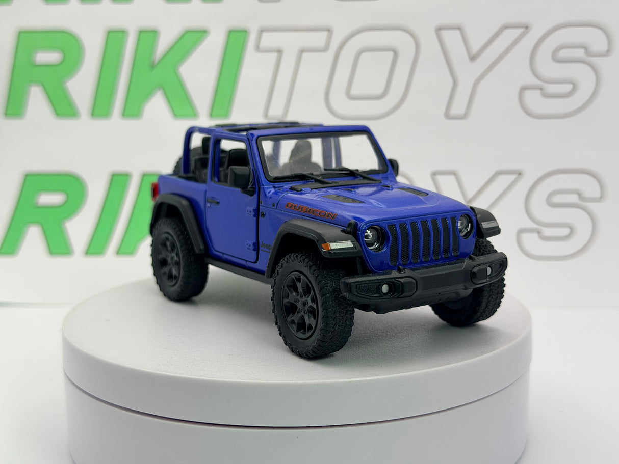 Jeep Wrangler Kinsmart 1/34 Blu metallizzato 2018