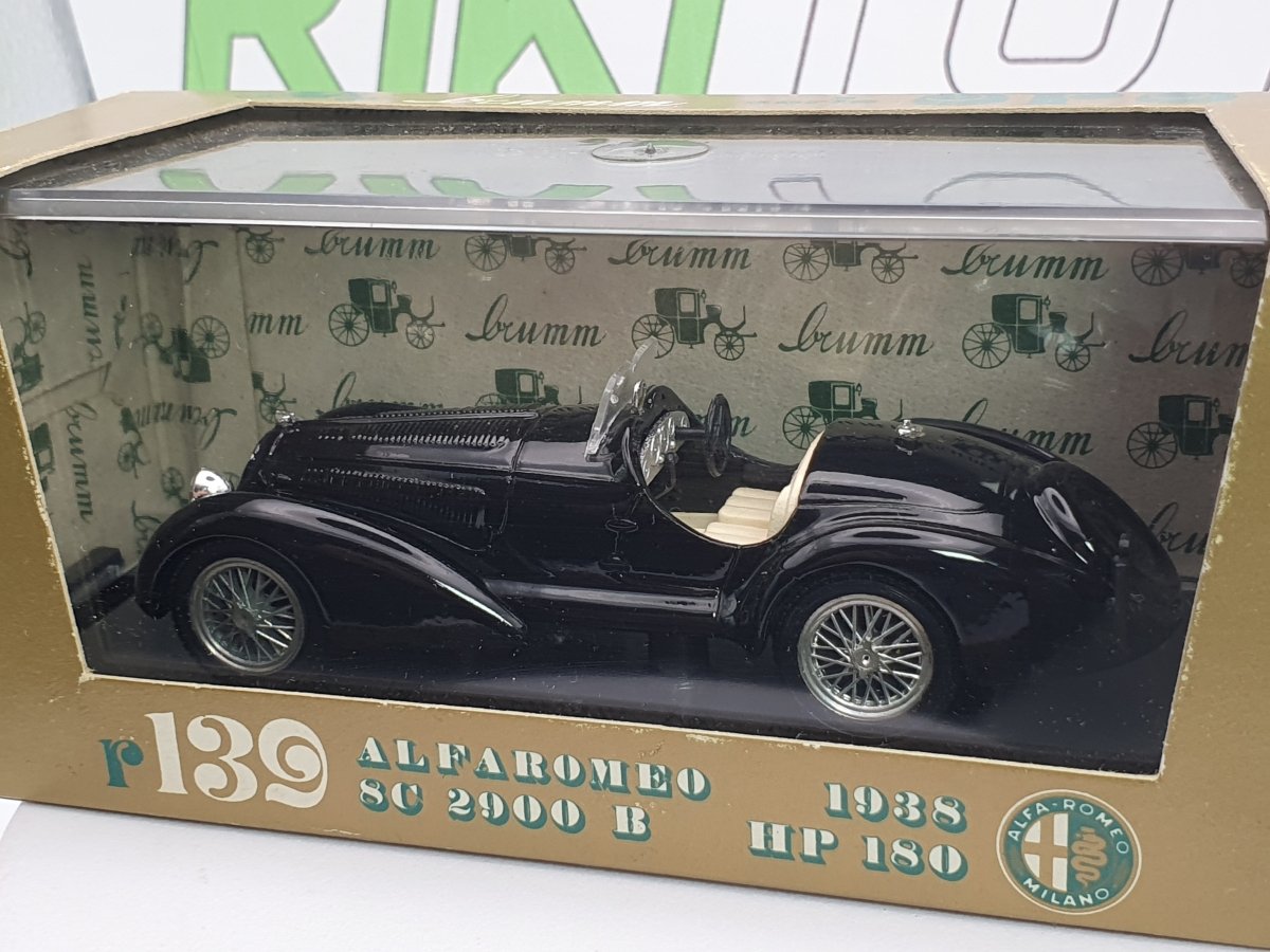 Alfa Romeo 2900 B 8C Brumm 1/43 Nero 1938 - RikiToys - Brumm