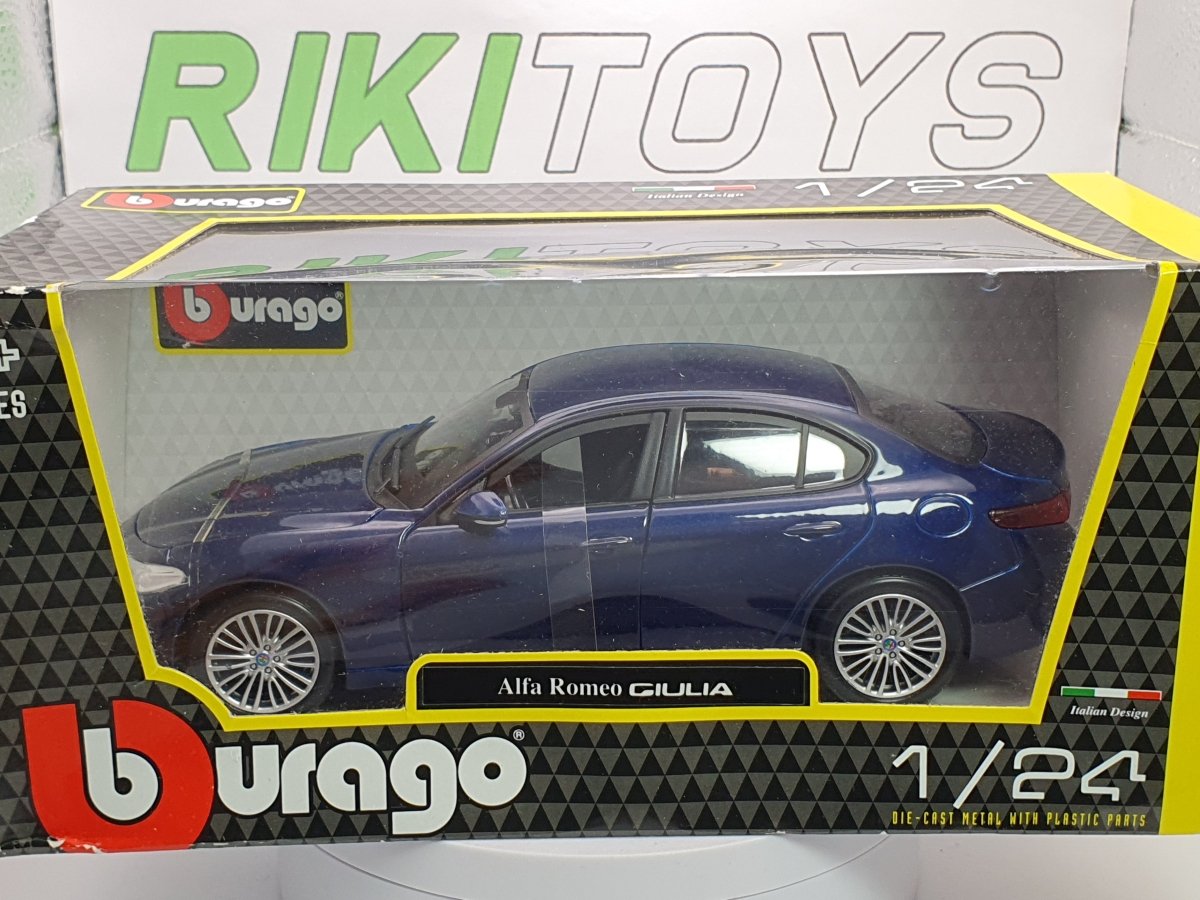 Alfa Romeo Giulia Burago 1/24 Blu - RikiToys - Burago#