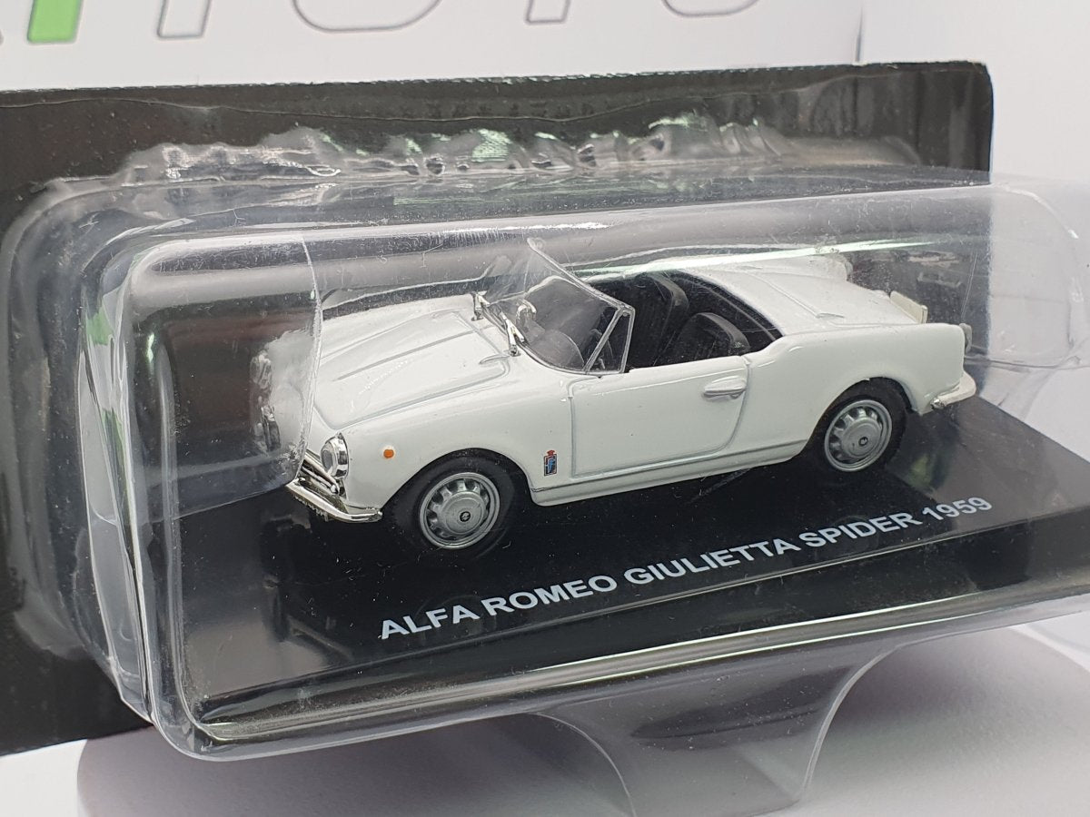 Alfa Romeo Giulietta Spider Edicola 1/43 Bianco 1959 - RikiToys - Edicola