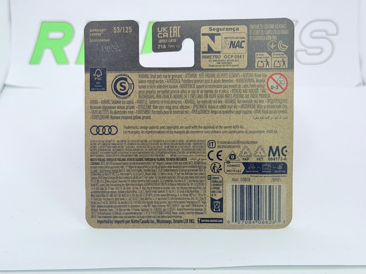 Audi TT Coupé RS Matchbox 1/60 Argento 2019 - RikiToys - Matchbox#