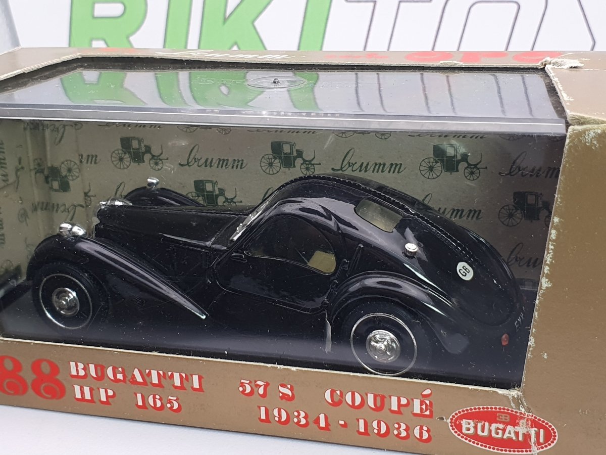 Bugatti 57 S Coupè Brumm 1/43 Nero 1934 - RikiToys - Brumm