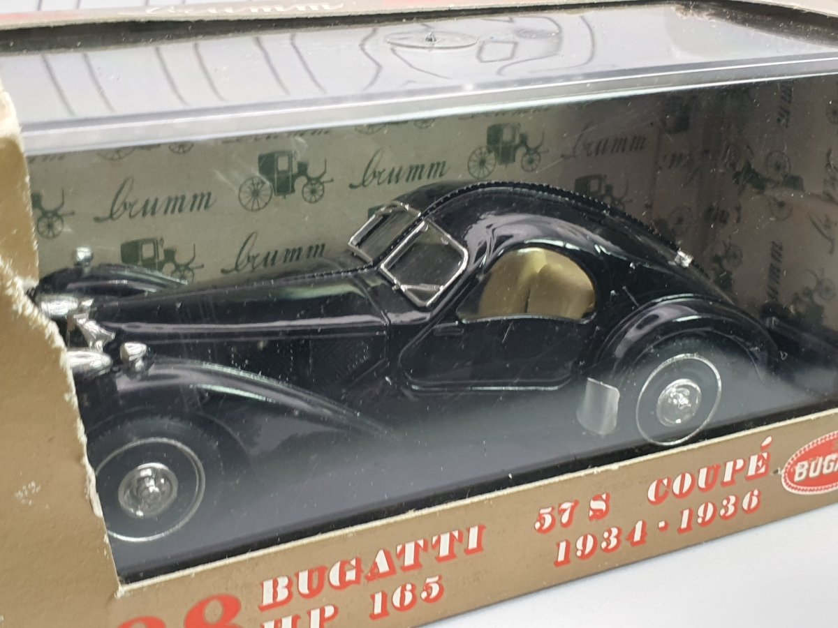 Bugatti 57 S Coupè Brumm 1/43 Nero 1934 - RikiToys - Brumm