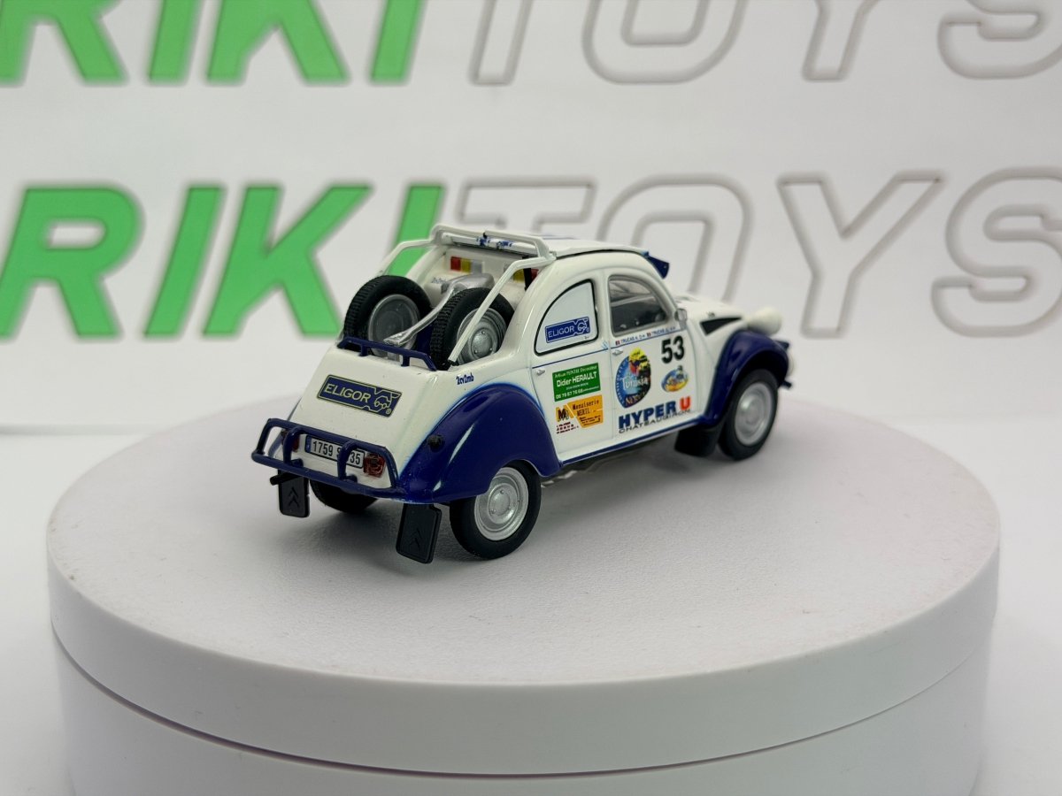 Citroen 2 Cv Raid Eligor 1/43 Bianco - RikiToys - Eligor