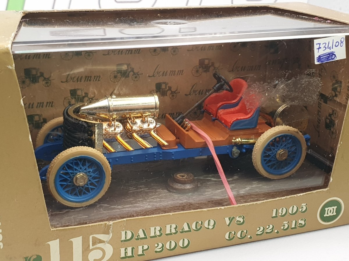 Darracq HP 200 Brumm 1/43 Azzurro 1905 - RikiToys - Brumm