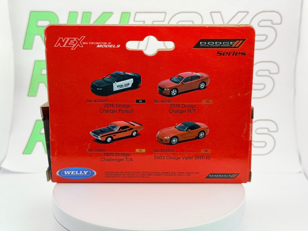 Dodge Challenger T/A Welly 1/38 Rosso 1970 - RikiToys - Welly