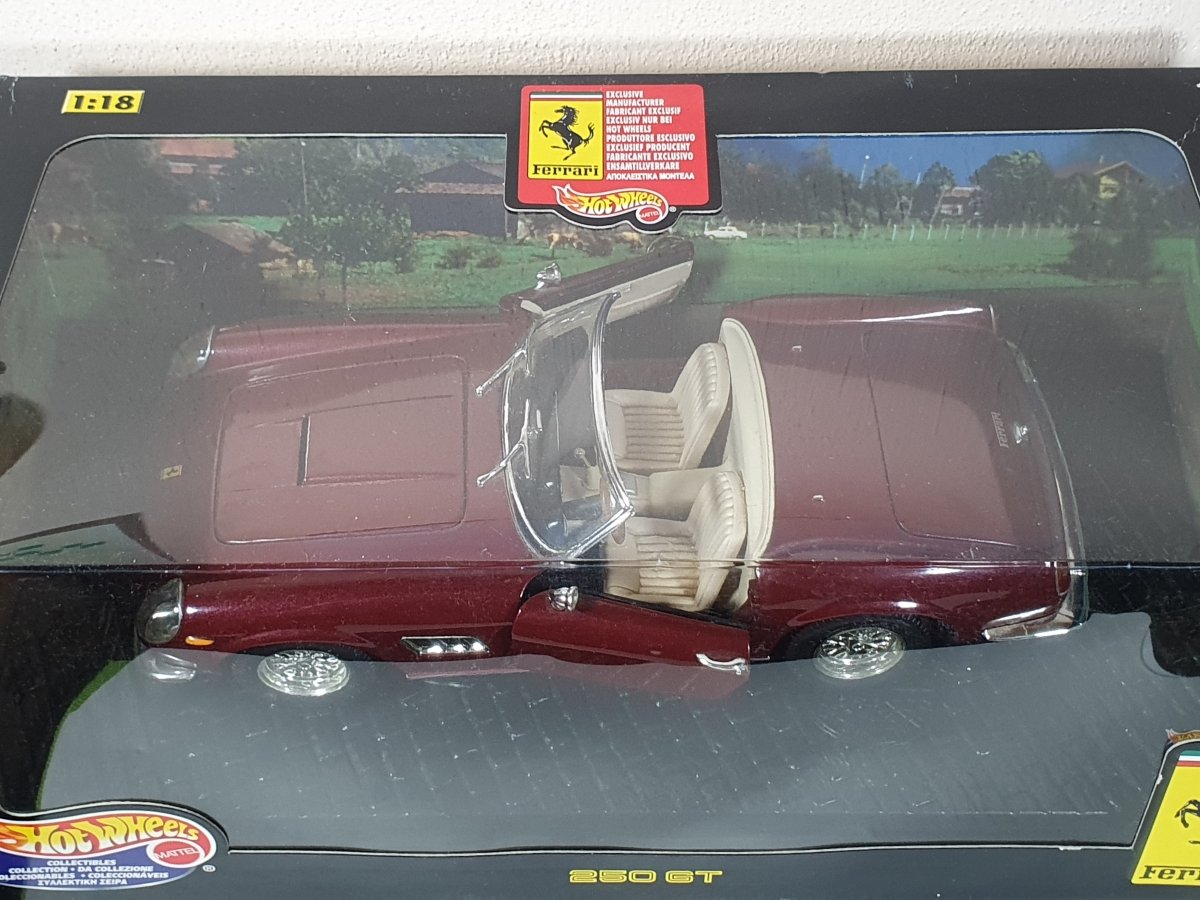 Ferrari 250 GT California Hot Wheels 1/18 Marrone met. 1957 - RikiToys - Hot Wheels
