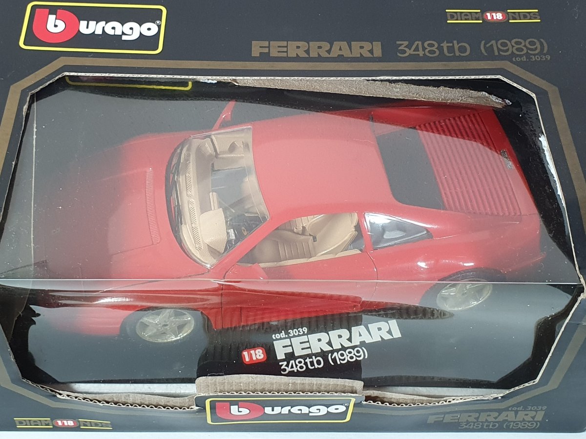 Ferrari 348 TB Burago 1/18 Rosso 1989 - RikiToys - Burago