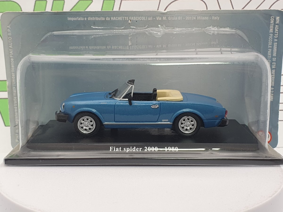 Fiat 124 Spider Norev 1/43 Azzurro 1980 - RikiToys - Norev