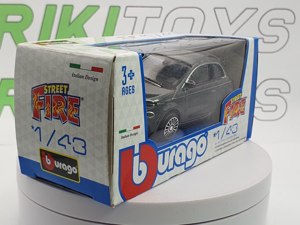 Fiat 500 C Burago 1/43 Grigio 2020 - RikiToys - Burago#