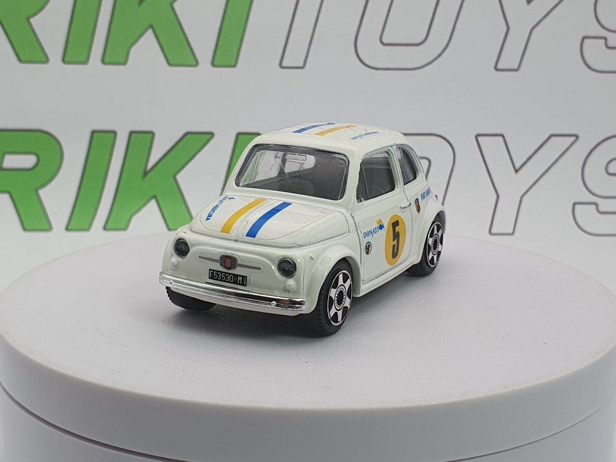 Fiat 500 F Abarth Burago 1/43 Bianco 1965 - RikiToys - Burago
