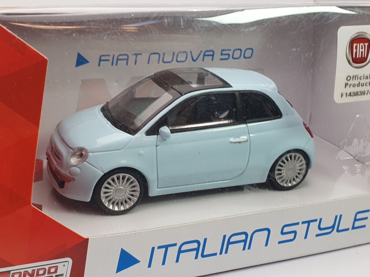 Fiat 500 MondoMotors 1/43 Azzurro 2007 - RikiToys - MondoMotors
