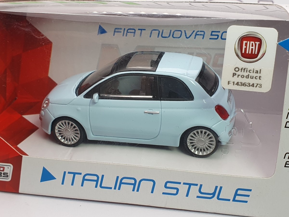 Fiat 500 MondoMotors 1/43 Azzurro 2007 - RikiToys - MondoMotors