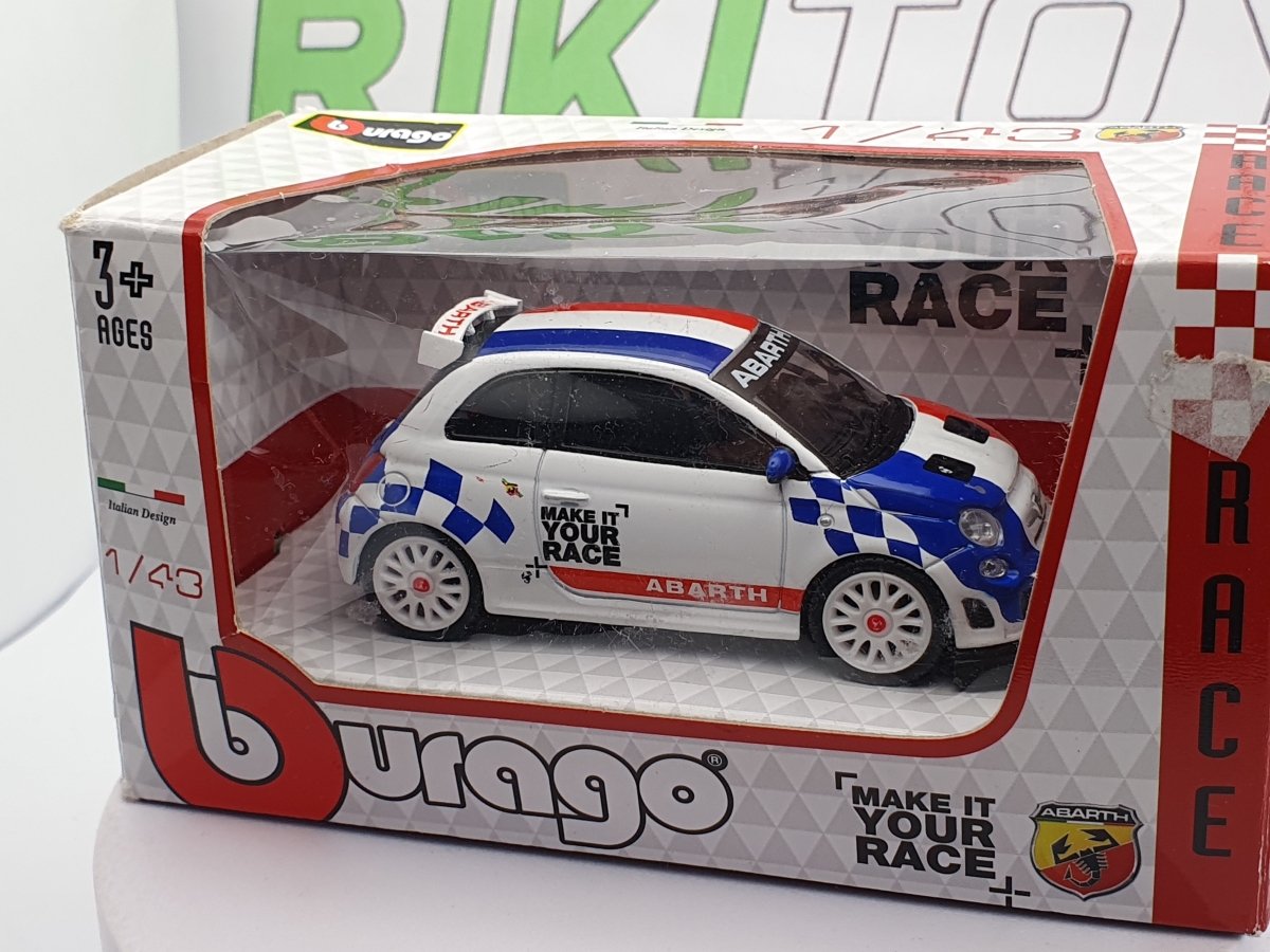Fiat - Abarth 500 Race Burago 1/43 Bianco 2008 - RikiToys - Burago
