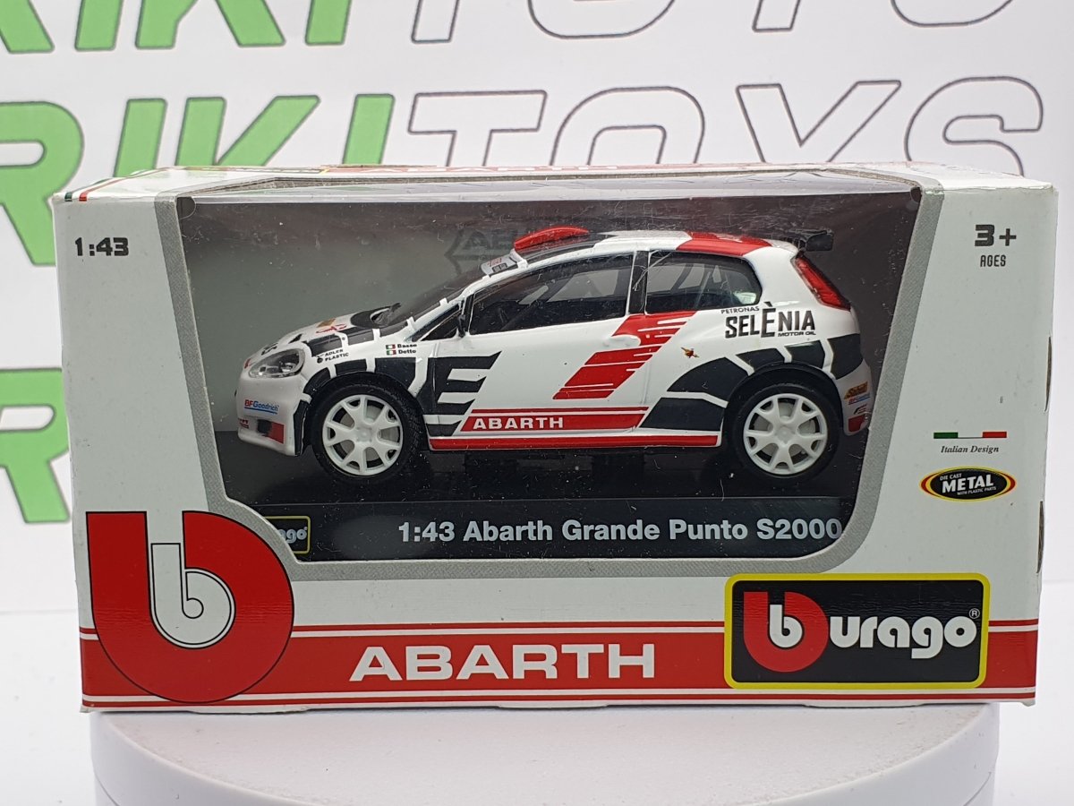 Fiat Abarth Grande Punto Burago 1/43 Bianco 2007 - RikiToys - Burago