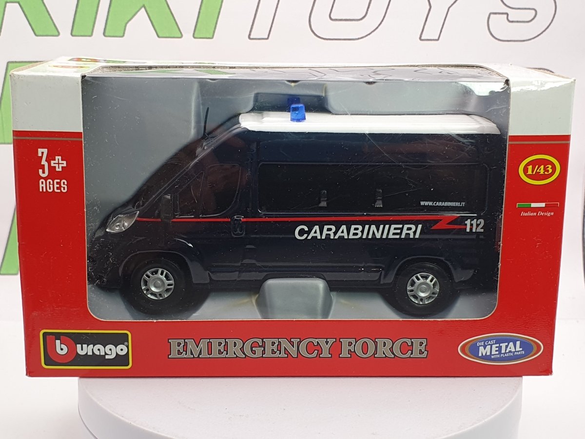 Fiat Ducato Minibus Burago 1/43 Blu - RikiToys - Burago