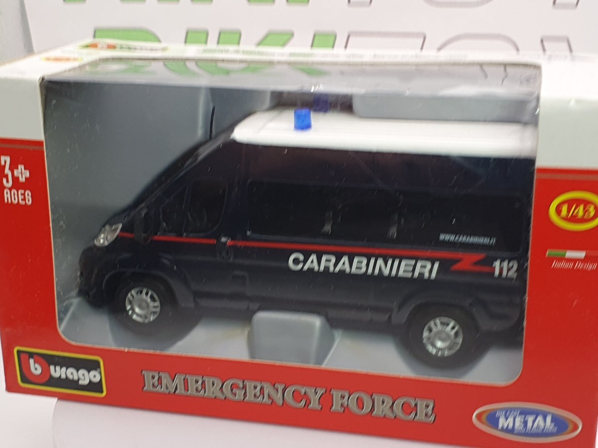 Fiat Ducato Minibus Burago 1/43 Blu - RikiToys - Burago