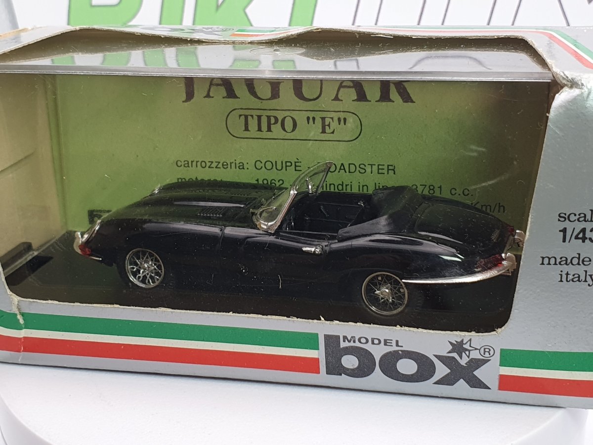 Jaguar E Type Box Model 1/43 Nero 1961 - RikiToys - Box Model