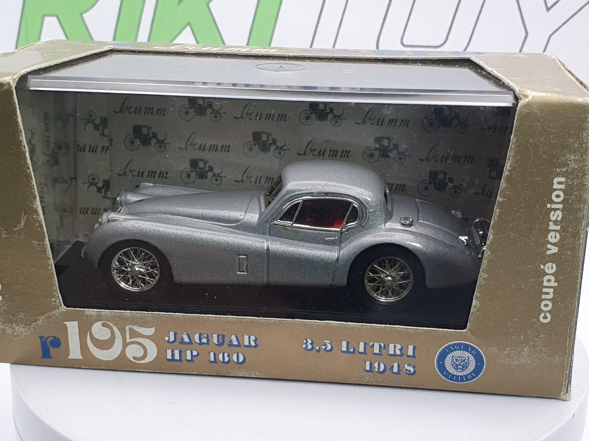 Jaguar XK 120 Coupé Brumm 1/43 Argento 1948 - RikiToys - Brumm