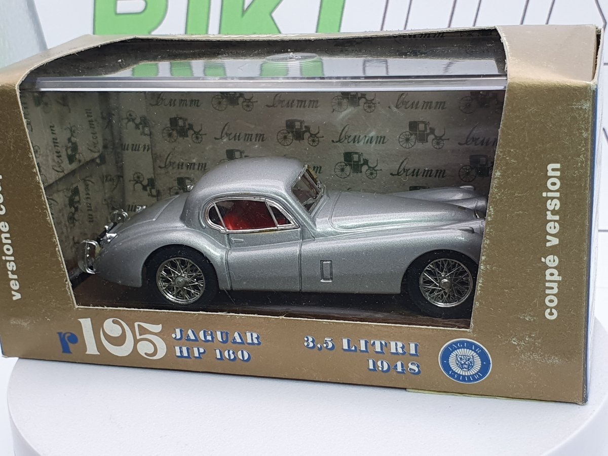 Jaguar Xk 120 Coupè Brumm 1/43 Argento 1948 - RikiToys - Brumm