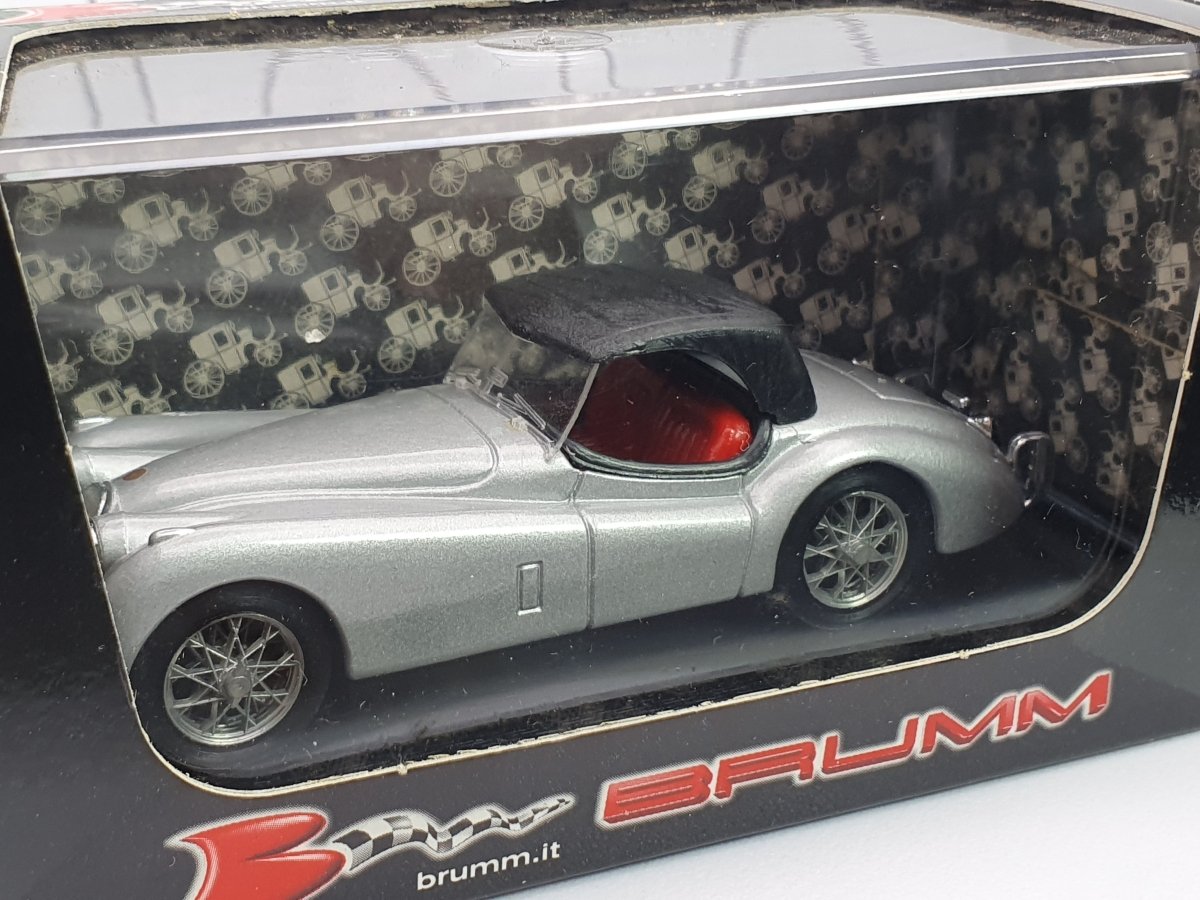 Jaguar XK 120 Spider Brumm 1/43 Argento 1948 - RikiToys - Brumm