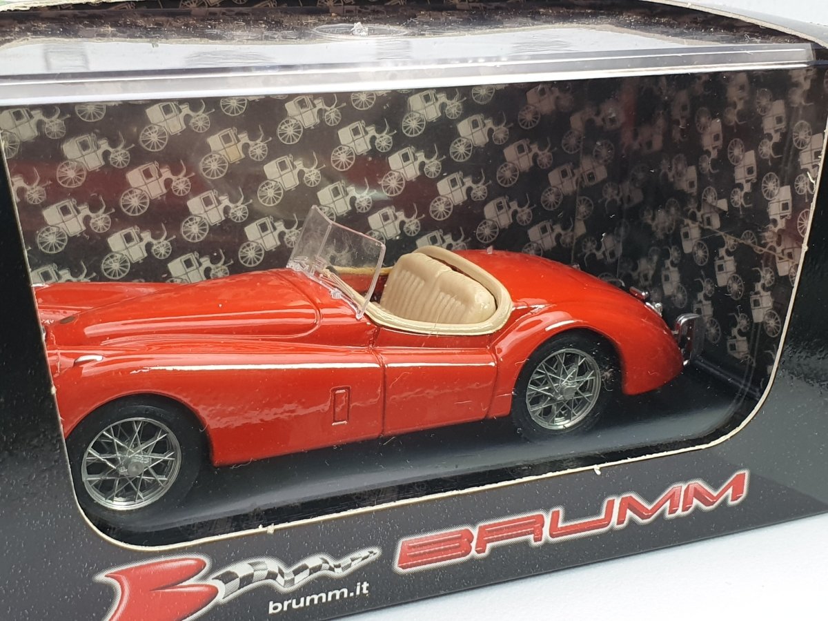 Jaguar XK 120 Spider Brumm 1/43 Rosso 1948 - RikiToys - Brumm