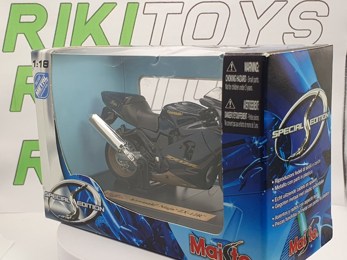 Kawasaki Ninja ZX 12 R Maisto 1/18 Blu - RikiToys - Maisto#