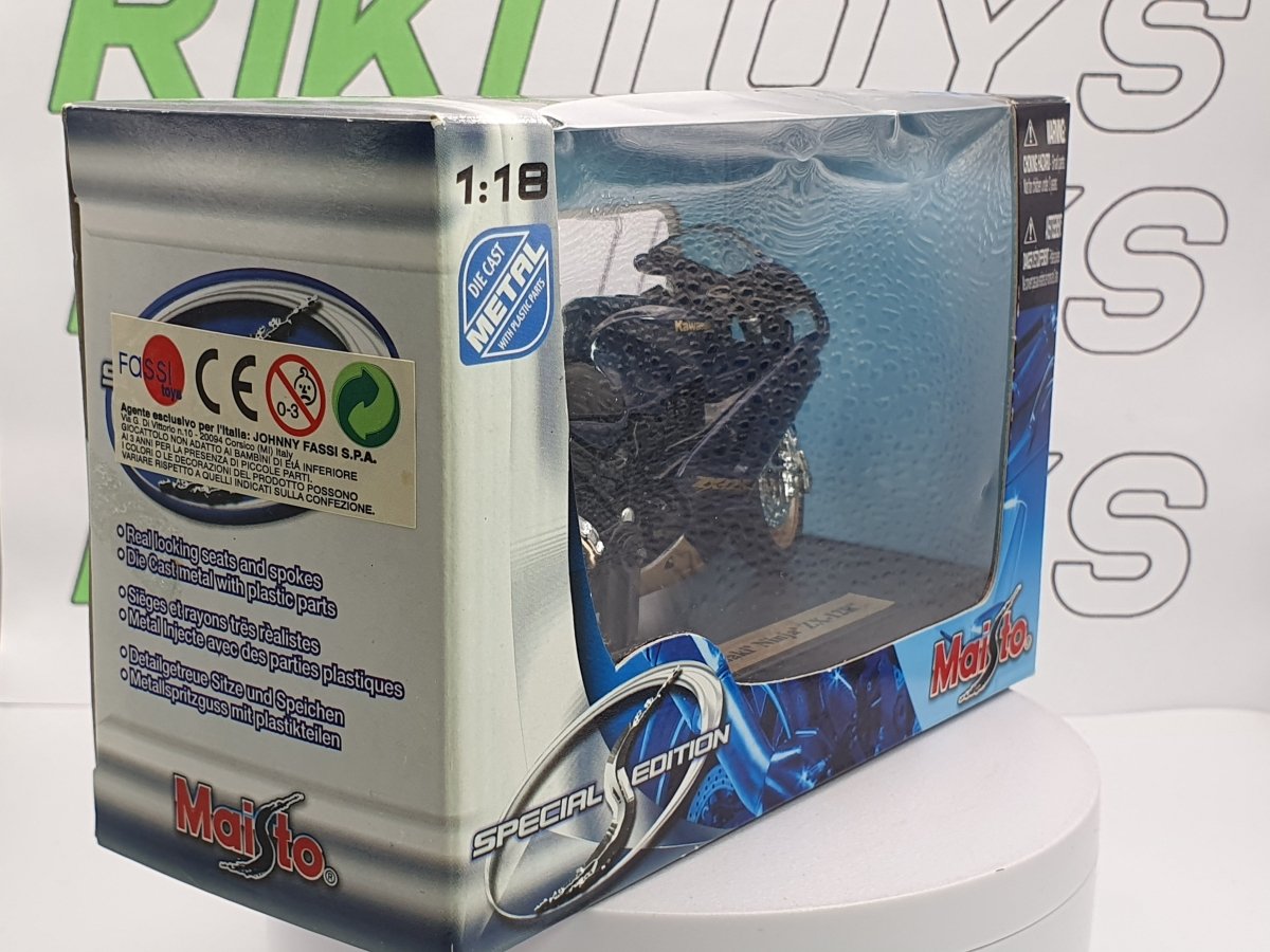 Kawasaki Ninja ZX 12 R Maisto 1/18 Blu - RikiToys - Maisto#