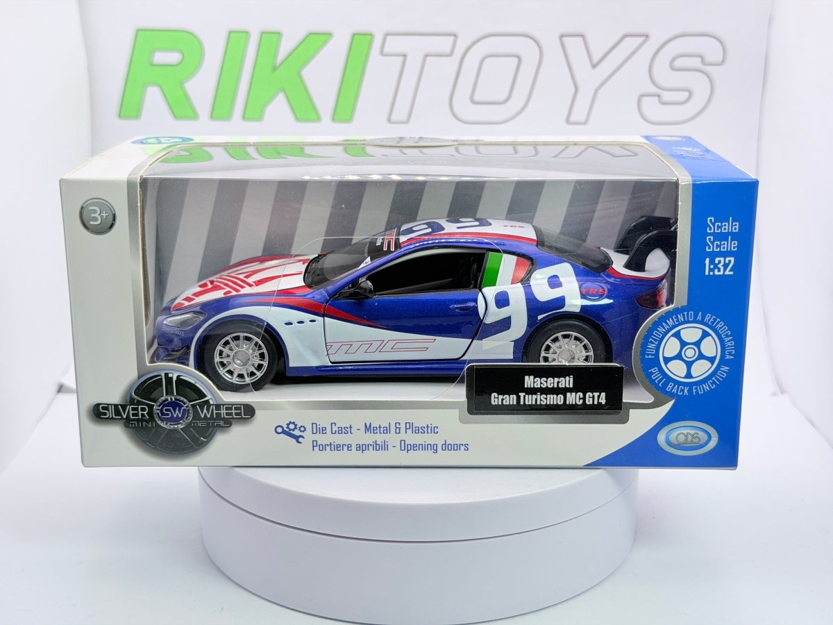 Maserati GT MC GT4 Silver Wheel 1/32 Blu - RikiToys - Silver Wheel