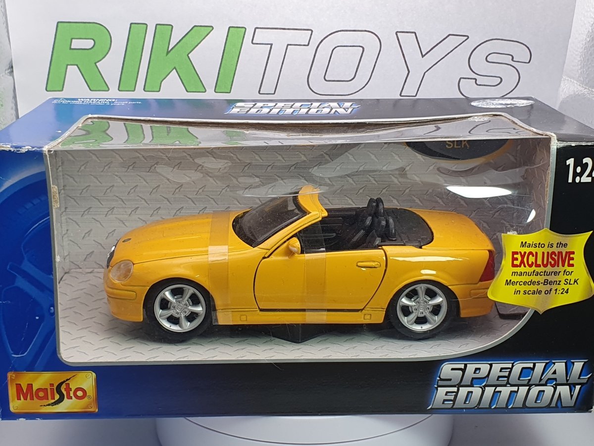 Mercedes Benz 200 SLK Maisto 1/24 Giallo 1997 - RikiToys - Maisto