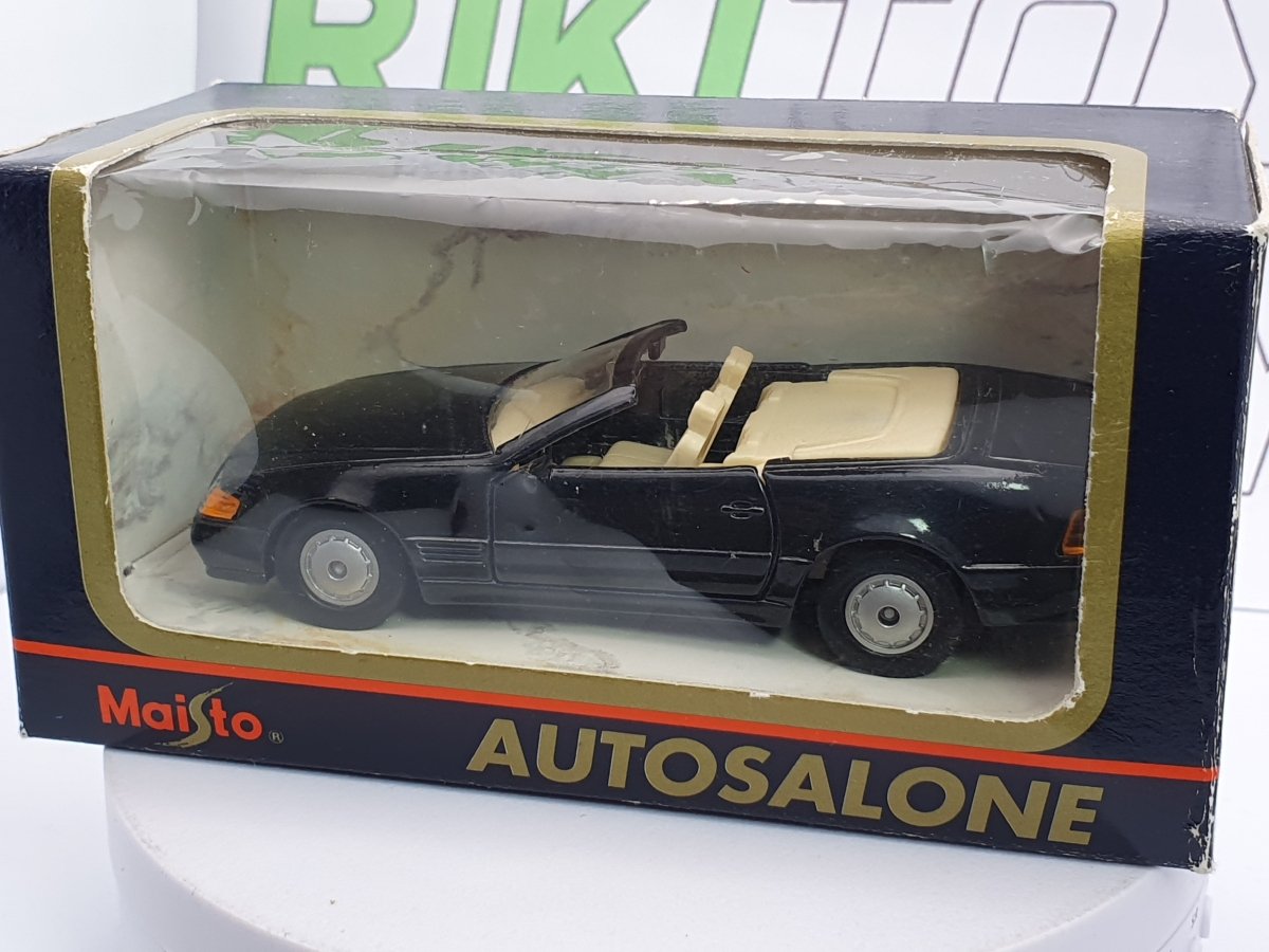 Mercedes Benz 500 SL Maisto 1/38 Nero 1989 - RikiToys - Maisto