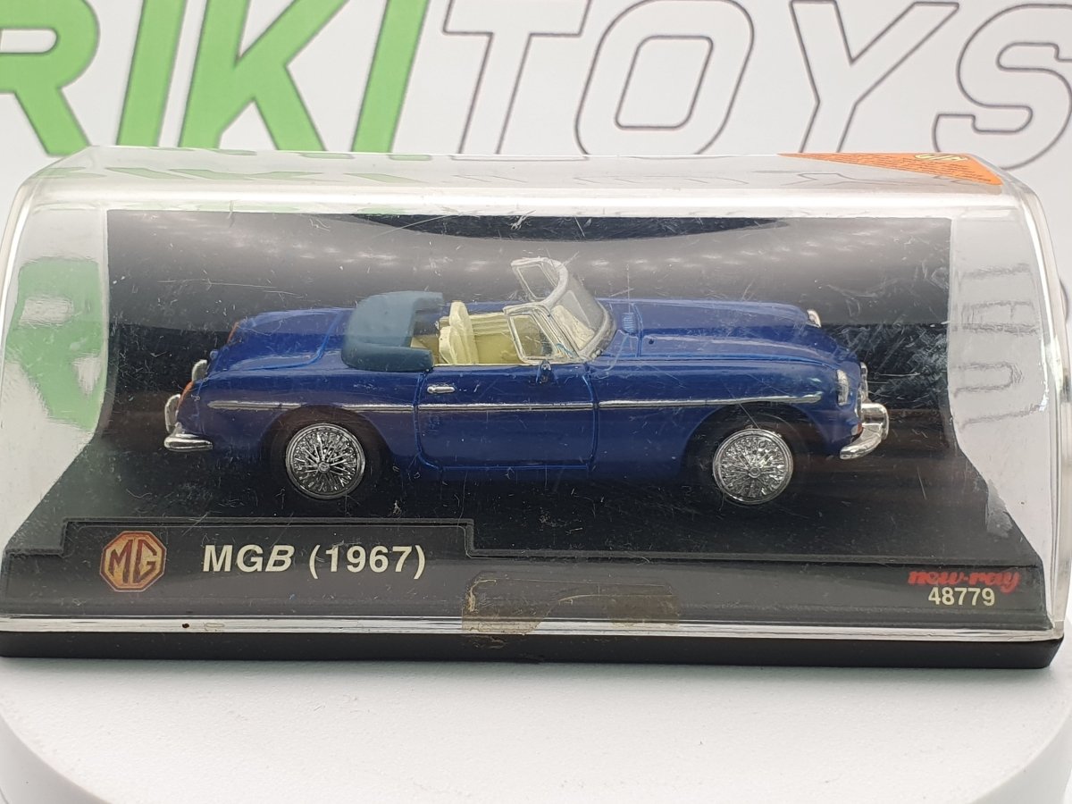 MG B Spider New Ray 1/43 Blu 1967 - RikiToys - New Ray