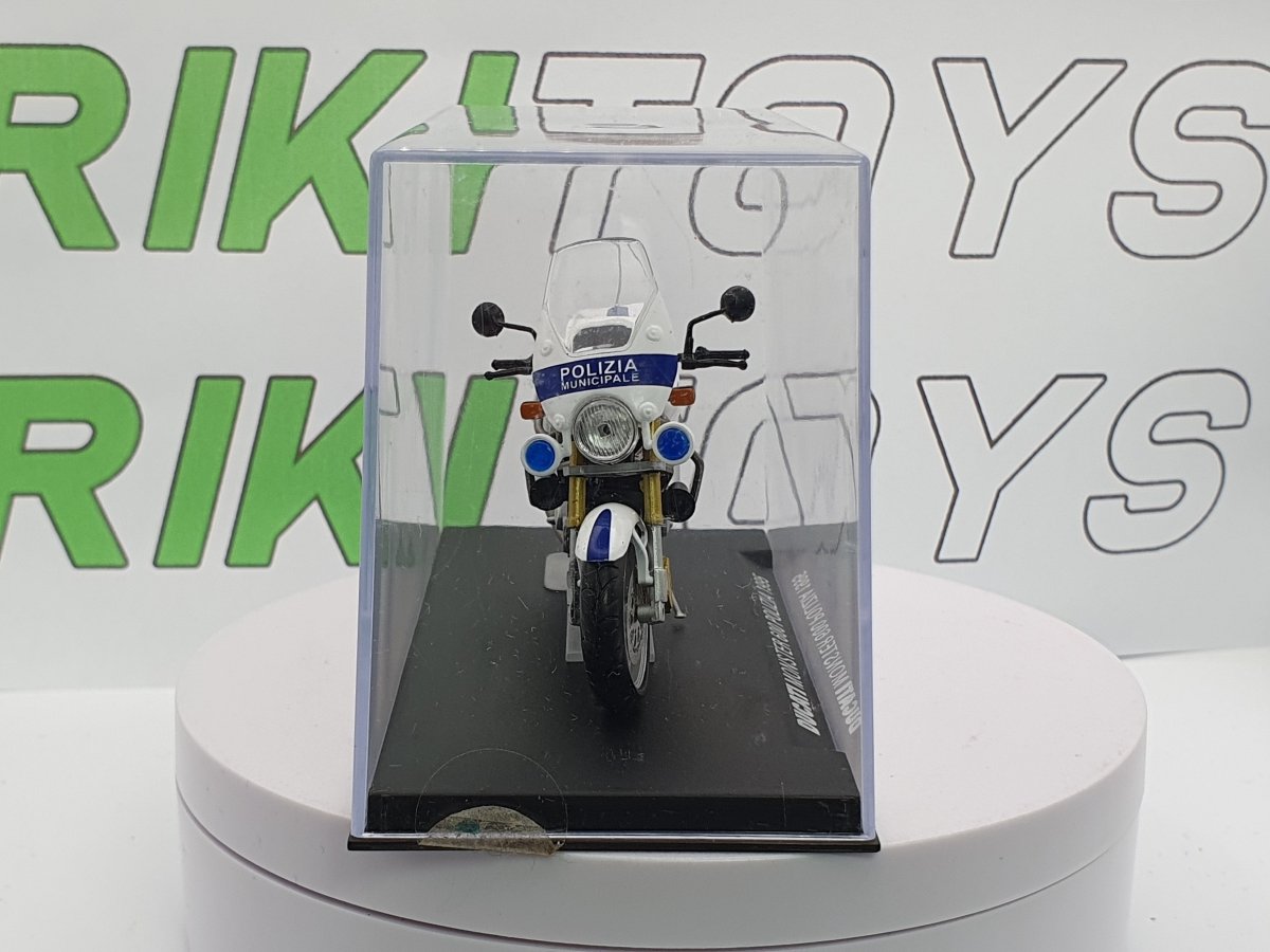 Moto Ducati Monster Polizia (1995) Edicola 1/24 Bianco - RikiToys - Edicola#