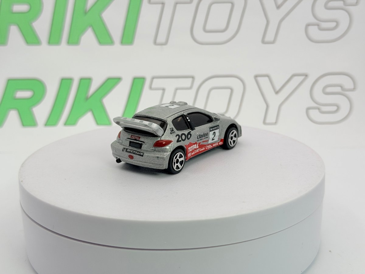 Peugeot 206 WRC Majorette 1/60 Argento - RikiToys - Majorette