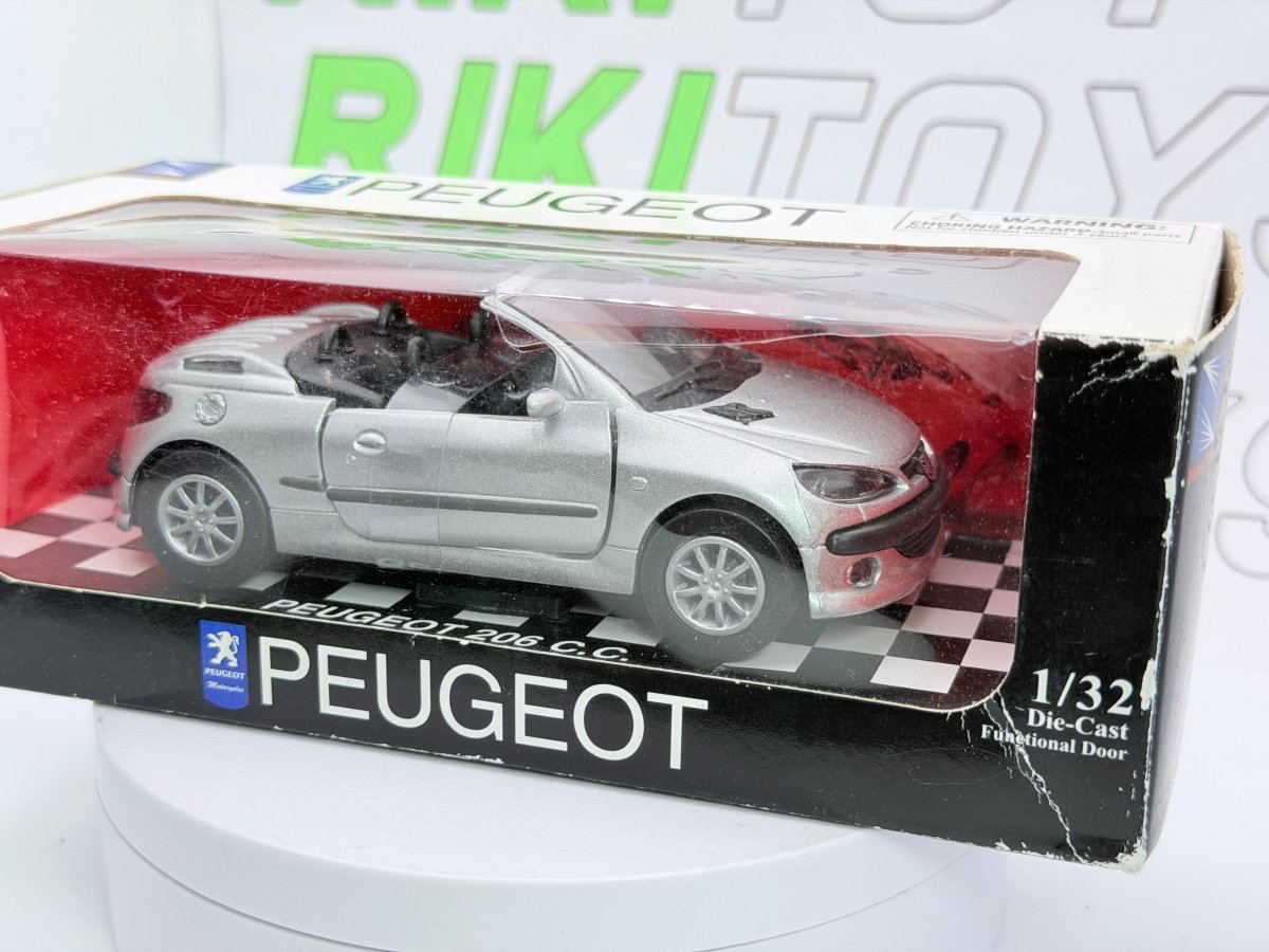 Peuget 206 CC New Ray 1/32 Argento - RikiToys - New Ray