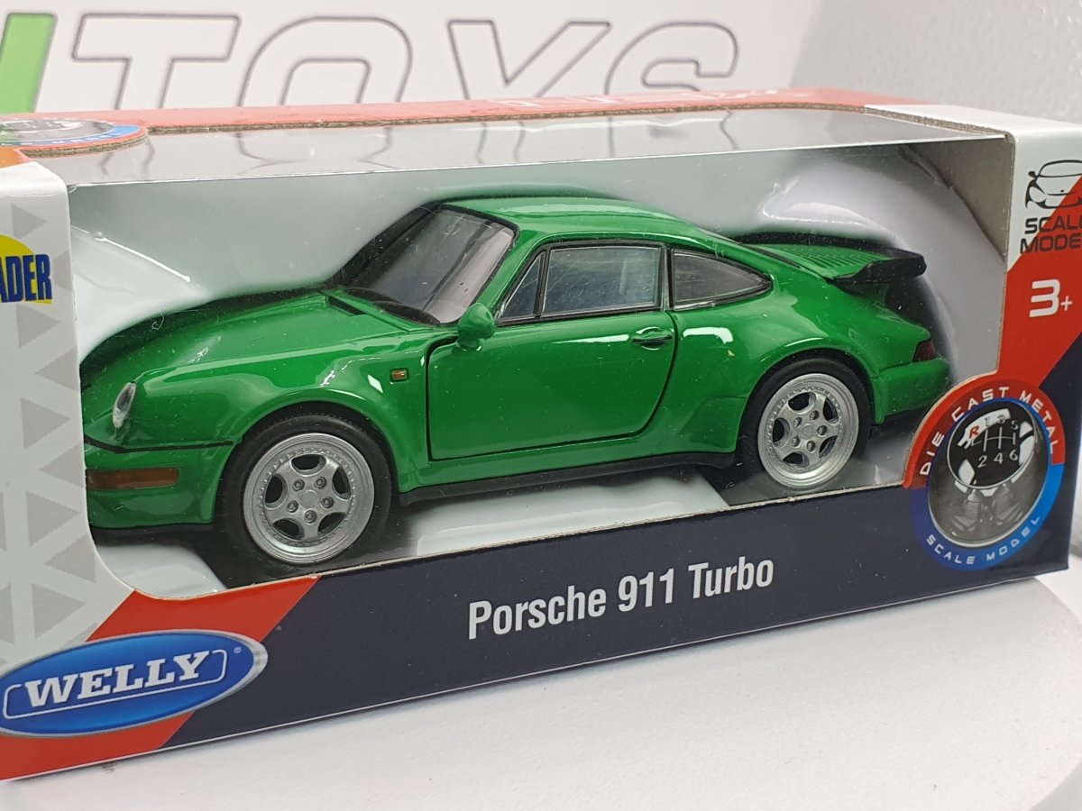 Porsche 911 993 Turbo Welly 1/40 Verde - RikiToys - Welly