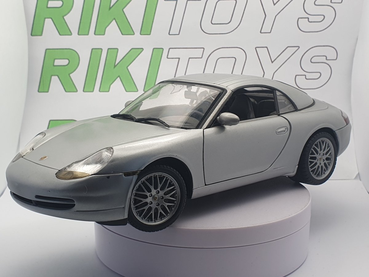 Porsche 911 996 Cabrio Hot Wheels 1/18 Argento 1997 - RikiToys - Hot Wheels