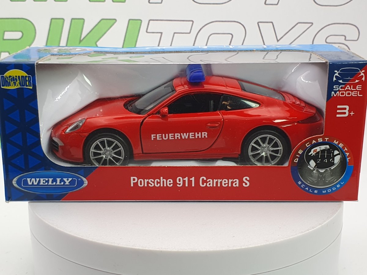 Porsche 911 Feuerwehr Welly 1/40 Rosso - RikiToys - Welly