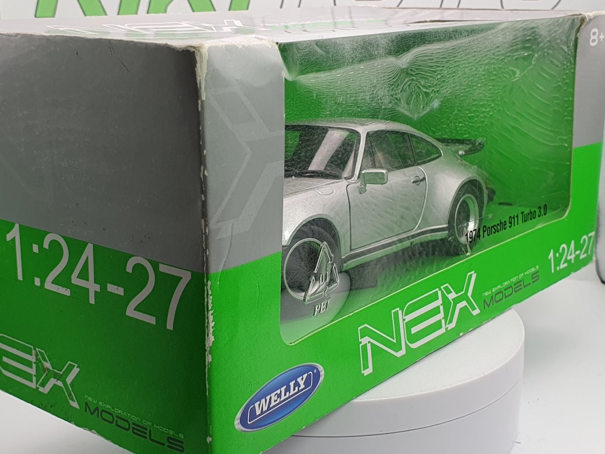 Porsche 911 Turbo Welly 1/24 Argento - RikiToys - Welly#